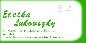 etelka lukovszky business card